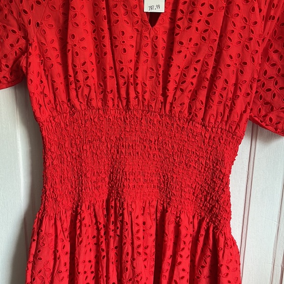 J.Crew Provence Smocked-Waist Midi Dress in Eyelet - Picture 6 of 9